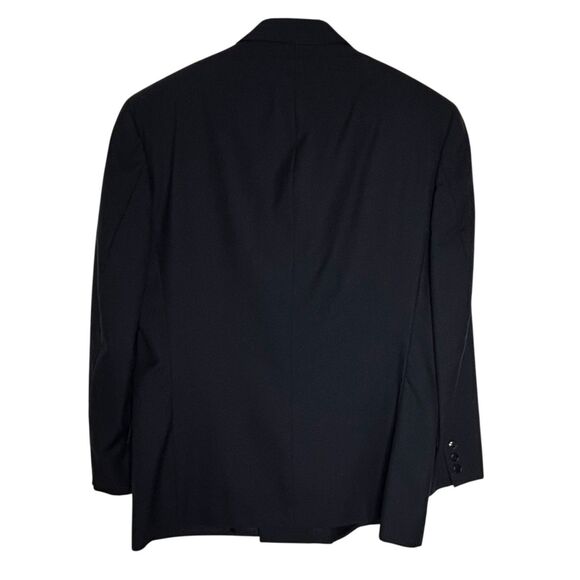 Vtg Jones New York Blazer 100% Wool 44R Navy Blue Double Breasted Sport Coat - Picture 4 of 10